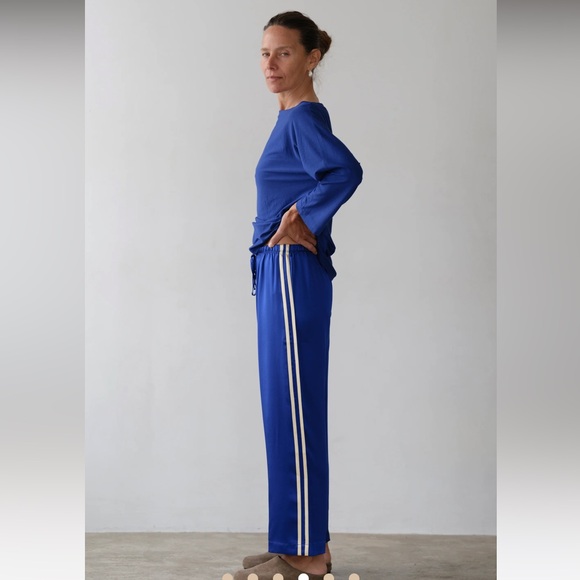 DONNI The Silk Stripe Crop Pant - Picture 4 of 8